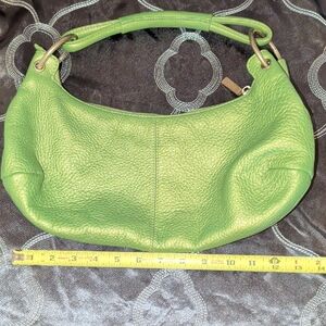 HOBO Vibrant Green Leather Hobo Bag